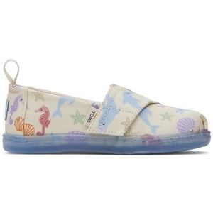 TOMS Espadrille Loafer Flat voor jongens, Print natuurlijke oceaan vrienden, 11 Toddler