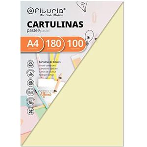 Karton, crèmekleurig, formaat A4, 180 g, 100 stuks