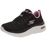 Skechers Dames Go Walk Hyper Burst Road hardloopschoen, Zwarte Textiel Roze Trim, 40 EU