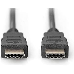 DIGITUS HDMI standaard aansluitkabel, type A - 5,0m - met Ethernetkanaal - FullHD 1080p/60Hz - compatibel met TV/beamer/monitor - vergulde contacten - zwart