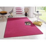 HANSE Home Indoor tapijt Fancy – woonkamertapijt effen modern velours tapijt voor eetkamer, woonkamer, kinderkamer, hal, slaapkamer, keuken – roze, 100 x 150 cm