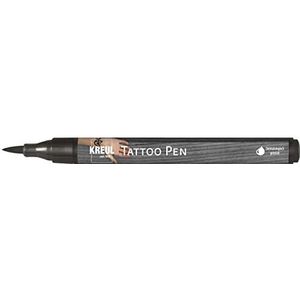 KREUL 62105 - Tattoo Pen zwart, lijndikte 0,5-3 mm, cosmetische inkt op waterbasis, blijft tot 5 dagen zitten, dermatologisch getest, veganistisch, parabeenvrij