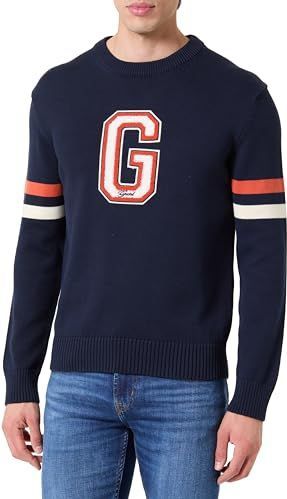 Gant - Gebreide Trui - Evening Blue - GRAPHIC BADGE