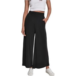 Urban Classics Culotte damesbroek, 3/4-lengte, met elastische tailleband, verkrijgbaar in verschillende kleurvarianten, maten XS-5XL, zwart, 5XL