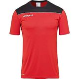 uhlsport Offense 23 Poly T-shirt voor heren, rood/zwart/wit, XXL