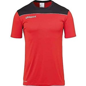 uhlsport Offense 23 Poly T-shirt voor heren, rood/zwart/wit, XXL