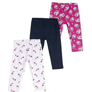 Chicco Set katoenen leggings in Capri-stijl, Sportbroek Meisjes, Wit, 2 jaar (pakket van 3)