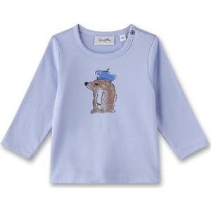 Sanetta Babymeisje shirt met lange mouwen blauw | Hoogwaardig en gezellig biologisch katoen shirt met lange mouwen met molmotief kleding, blauw, 62 cm