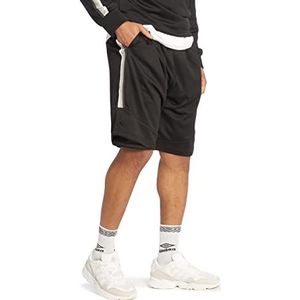 Urban Classics Korte broek voor heren, zij-taped mesh shorts, zwart/grijs., S