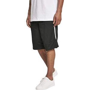 Urban Classics Korte broek voor heren, zij-taped mesh shorts, zwart/grijs., S