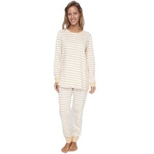 TRENDYOL Pajama Set - Gray - Striped, Camelfarben, M