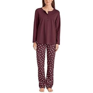 CALIDA Lovely Nights Pyjama, lang dames, English Red, 52/54