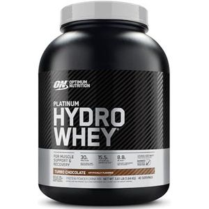 Optimum Nutrition Platinum Hydro Whey, Hydrolysed Whey Protein Isolate Powder met essentiÃ«le aminozuren, Glutamine en BCAA, Melkchocolade smaak, 40 porties, 1.6 kg