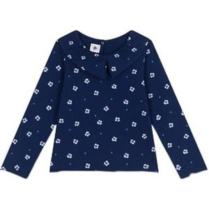 Petit Bateau T-shirt met lange mouwen voor meisjes en jongens, Blauw/veelkleurig., 4 anni
