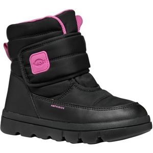 Geox J Willaboom Girl B A, sneeuwlaarzen voor meisjes, Zwart, fuchsia, 28 EU