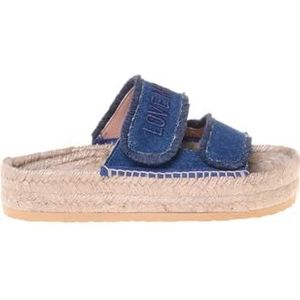 Love Moschino JA28383G0MJO5700, damespantoffels, lichtblauw, 36 EU, Lichtblauw, 36 EU
