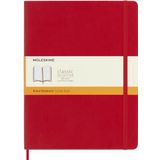 Moleskine Classic Ruled Paper Notebook, Soft Cover and Elastic Closure Journal, Color Scarlet Red, Size Extra Large 19 x 25 A4, 192 Pages