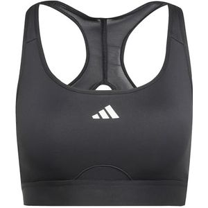 adidas Dames Powerreact Training Medium Support BH Sportbeha, been zwart