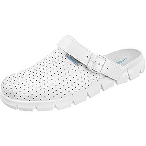 Abeba Clog 7351 Dynamic glad leer wit, geperforeerd