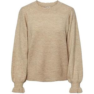 YAS Balis Ls O-Neck Knit Pullover S. Noos Gebreide trui, Nomad, S Dames, Nomad., S
