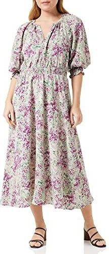 Peppercorn - Marva - Jurk - Donkergroen - 3/4 Lengte - Normale Pasvorm