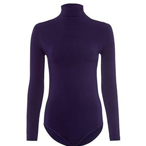 FALKE Dames Body Rich Cotton W BO Katoen Lichaam met lange mouwen 1 Stuk, Blauw (Marine 6179), S 36-38