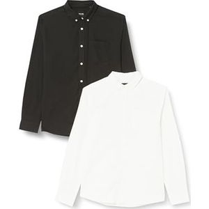 Onsalvaro Ls Oxford Sol Shirt 2-pack, Wit/Pack: 1 Wit + 1 Dark Navy, L