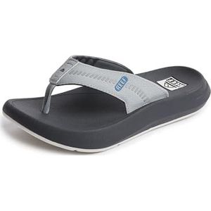 REEF Swellsole Cruiser Recovery Flip Flop voor heren, Grijs/Lichtgrijs/Blauw, 44.5 EU