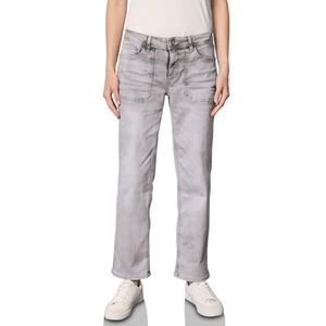 Street One - Studio F379256 - Damesjeans - Lichtgrijs - Casual Fit - Middelhoge Taille