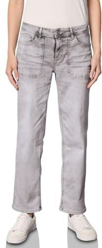 Street One - Studio F379256 - Damesjeans - Lichtgrijs - Casual Fit - Middelhoge Taille
