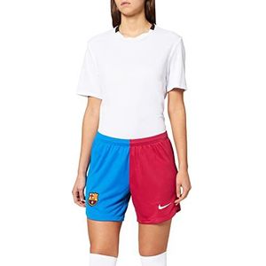 Nike Unisex korte broek Fc Barcelona seizoen 2021/22, speeluitrusting, korte broek thuis, Soar/Noble Rood/Pale Ivory, M