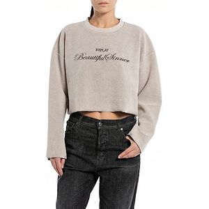 Replay Cropped sweatshirt voor dames, 756 Sandshell, M