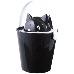 United Pets Crick - Bewaarcontainer voor Katten, Made in Italy, Designer: Stefano Giovannoni, Eco-Friendly, Draagkracht: 2 kg,Eén Maat, Zwart