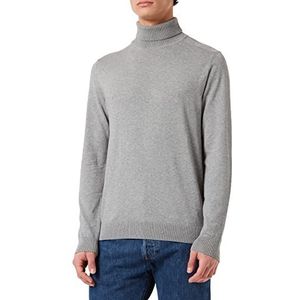 SELECTED HOMME Mannelijke trui met lange mouwen en col, grijs (medium grey melange), XL