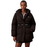 Calvin Klein - Belted Midweight Puffer - Damesjas - Zwart