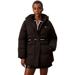 Calvin Klein - Belted Midweight Puffer - Damesjas - Zwart