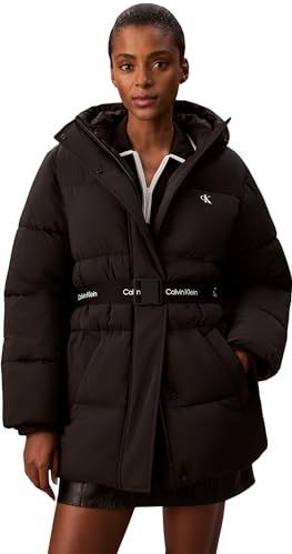 Calvin Klein - Belted Midweight Puffer - Damesjas - Zwart