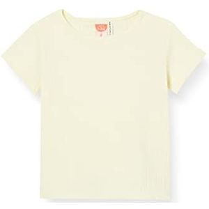 KOTON T-shirt met korte mouwen van katoen, voor meisjes en meisjes, geel (151), Size: 12/18 mesi