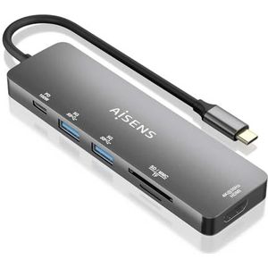 Aisens ASUC-6P016-GR USB-hub, grijs, 1 stuk