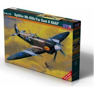 Mistercraft Modelbouwpakket Spitfire Mk. VIIIC Far East& Raaf schaal 1:72 plastic bouwpakket, bouwpakket voor montage, inclusief lijm, kunststofmodel, bouwhandleiding, 128 mm x 136,0 mm