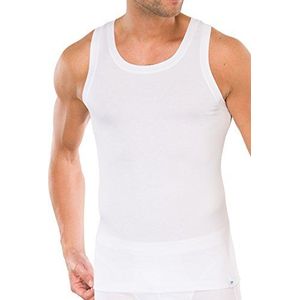 Schiesser Heren onderhemd Long Life Cotton S M L XL XXL Zwart Wit Top Shirt Mouwloos Katoen Basic, wit, XXL