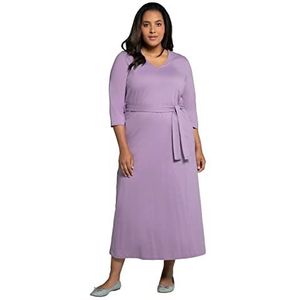 Ulla Popken Jurk met V-hals voor dames, Dusty Plum, 42/44 NL