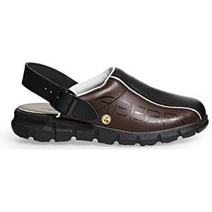Abeba 37315-43 Maat 43 ""Dynamic"" ESD-Occupational-Clog Schoen - Zwart/Bruin