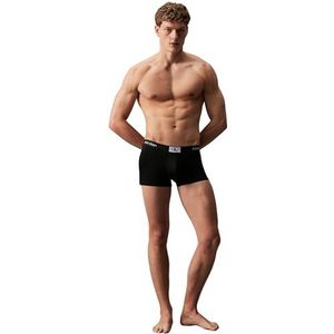 Calvin Klein Heren Laagbouw Boxer Short Trunks Stretch Pack van 3, Paars (zwart, dahlia, griffin), XL