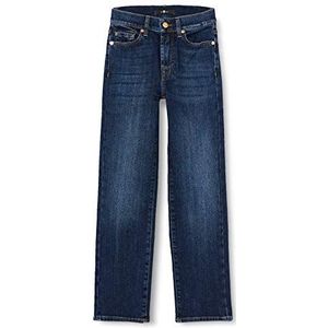 7 For All Mankind Dames De Straight Crop Jeans, Donkerblauw, 32