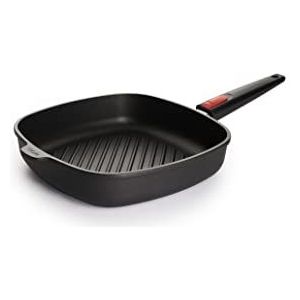 Woll Steakpan, gegoten aluminium, zwart, 28 cm