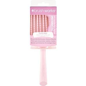 Brushworks Ontwarrende borstel voor krullend haar, flexibele borstelharen voor nat, krullend, coily en getextureerd haar, definieert krullen en verdeelt conditioner - veganistisch en dierproefvrij