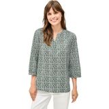 Blouse - Tuniek Kraag - Katoen - Losse Pasvorm - All-over Patroon