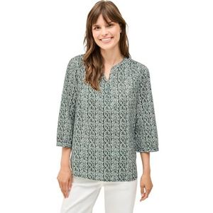 Blouse - Tuniek Kraag - Katoen - Losse Pasvorm - All-over Patroon