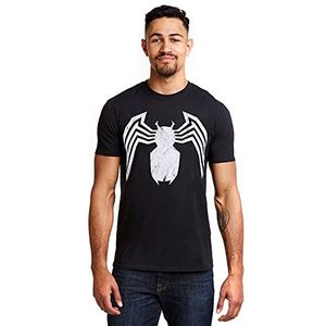 Marvel Heren Venom Emblem T-shirt, Zwart, S